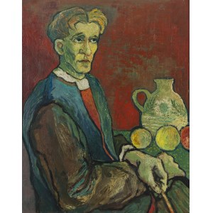 Benon Liberski (1926 Lodz - 1983 there), Self-portrait with Fruit, 1954.