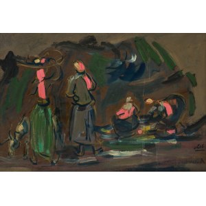 Samuel Tepler (1918 Hrubieszow - 1998 Tel Aviv), Women in the Marketplace