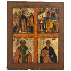 Ikona - Czteropolowa, Rosja, XIX w.