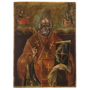 Ikona - Święty Mikołaj, Rosja, II poł XIX w.