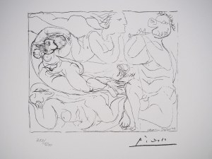 Pablo Picasso(1881-1973),Flecistka i Trzy Nagie Kobiety