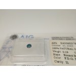 Přírodní diamant 0,19 ct I1 AIG Milán