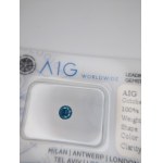 Prírodný diamant 0,23 ct I2 Fancy Deep Blue AIG Milan