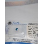 Diament naturalny 0.23 ct I2 Fancy Deep Blue AIG Milan