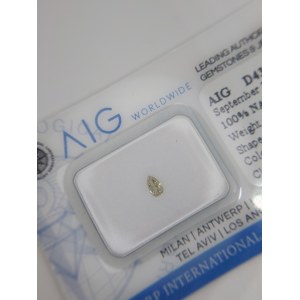 Natural diamond 0.09 ct Si AIG Milan