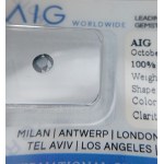 Diament naturalny 0.22 ct I2 Fancy Dark Blue AIG Milan