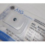 Přírodní diamant 0,22 ct I2 Fancy Dark Blue AIG Milan