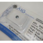 Diament naturalny 0.22 ct I2 Fancy Dark Blue AIG Milan