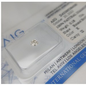 Natural diamond 0.18 ct I2 AIG Milan