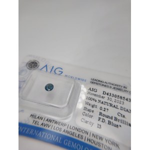 Natürlicher Diamant 0,27 ct AIG Mailand