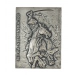 Medal Edward Śmigły Rydz Marszałek Polski / Bitwa Niemeńska 1920, Muzeum Wojska, Białystok 2001r., srebrzony, f. 5x6,5cm, [KUB]