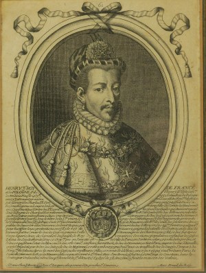 [18th century] Portrait of the King of France [1575-1589] and Poland [1573-74] Henry III Valois, by Nicolas de Lamerssin [1632-1694], from the work 