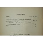 La France et La Pologne dans leurs relations artistiques vol. 1 No. 1 - historická ročenka vydaná Polskou knihovnou v Paříži, 1938, [KI].