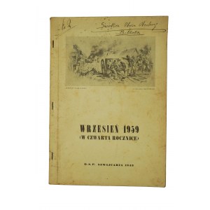 [Obóz Oberburg] Wrzesień 1939 (w czwartą rocznicę) D.S.P. Szwajcaria 1943r., świetlica obozu Oberburg, biblioteka, , [KI]