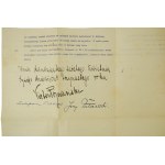 Soubor pamětních předmětů Jerzyho Żuławského: Smlouva o výhradním právu na překlad [1913], 3. korespondence [1914], UNIKÁTNÍ! [KI]