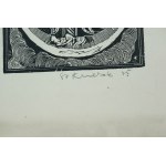 ŁUCZAK Stanisław - grafika [linoryt], 1945r., f. 14x26cm w świetle