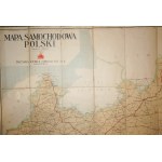 II RP Mapa samochodowa Polski , Biblioteka Automobilisty, skala 1: 1.000.000 Trzaska, Evert i Michalski Warszawa