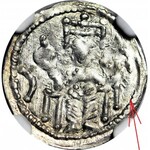 RR-, Bolesław IV Kędzierzawy, Denar, Cesarz, R5, tylko 1 ŁUK, - rzadkie
