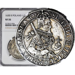 RR-, Zygmunt III Waza, Półtalar 1630, Bydgoszcz, BARDZO RZADKI NOMINAŁ, T.50mk, R6