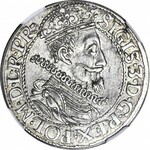 R-, Zygmunt III Waza, Ort 1612, Gdańsk, kropka za łapą niedźwiedzia, piękny