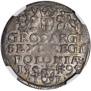 RRR-, Zygmunt III Waza, Szóstak 1595 Wschowa, R7, T.80mk