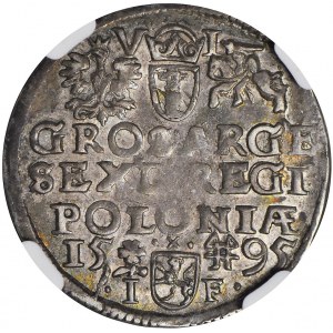 RRR-, Zygmunt III Waza, Szóstak 1595 Wschowa, R7, T.80mk