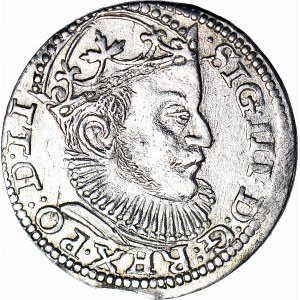 Zygmunt III Waza, Trojak 1589, Ryga, LI, znak przed GE