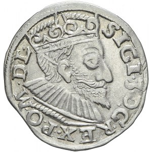 Zygmunt III Waza, Trojak 1593, Poznań, bardzo ładny
