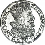 RR-, Zygmunt III Waza, Trojak 1594 Malbork, pierścień rozdziela datę, nienotowane z kropka po G