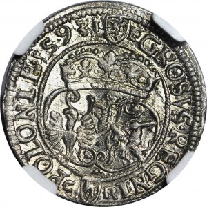 RR-, Zygmunt III Waza, Grosz 1593 Olkusz, IF-CR, R5, T.12