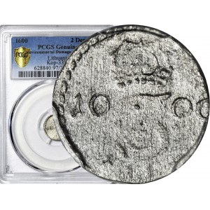 RRR-, Zygmunt III Waza, Dwudenar 1600, Wilno, T.20mk., R8