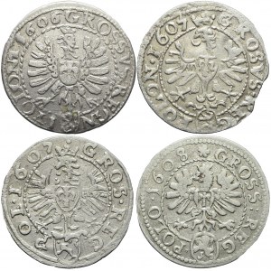 Zygmunt III Waza, Zestaw czterech groszy koronnych