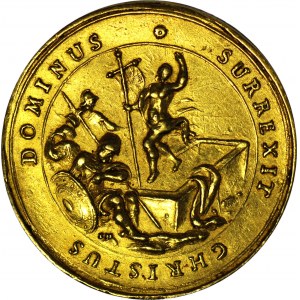 RRR-, J. Kazimierz, medal po 1660r., 10 DUKATÓW W ZŁOCIE, GDAŃSK, Jan Höhn młodszy, sygnowany I.H., UNIKAT