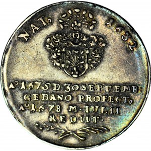 Jan III Sobieski, Medal 1678 Gdańsk, na cześć Aegidusa Straucha