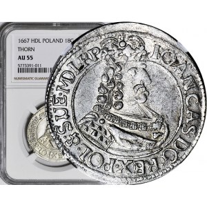 RRR-, Jan II Kazimierz, Ort 1667, Toruń, Dutkowski R8