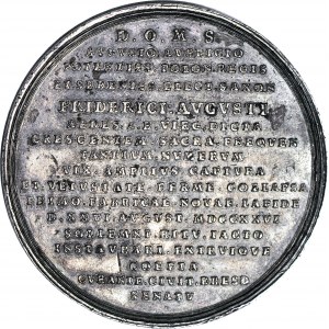 RR-, August II Mocny, Medal 1726, ufundowanie Kościoła Marii Panny w Dreźnie