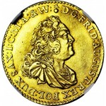 R-, August III Sas, Dukat 1755, Drezno, menniczy