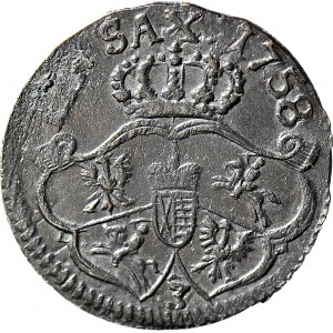 R-, August III Sas, Grosz 1758 - cyfra 3