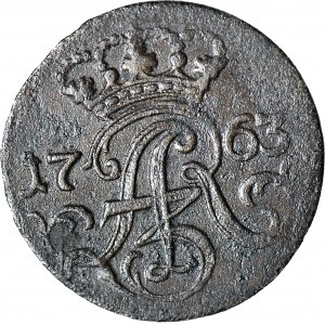 August III Sas, Szeląg 1763, Elbląg ICS, R2