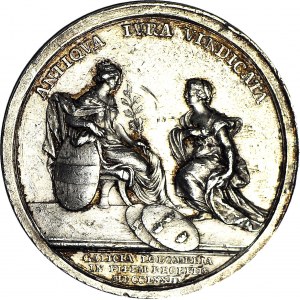 R-, Stanisław A. Poniatowski, Medal 1773, I rozbiór Polski, srebro 50mm, rzadki