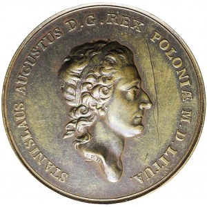 RR-, Stanisław A. Poniatowski, Medal Chrystian Pfleiderer 1782, brąz