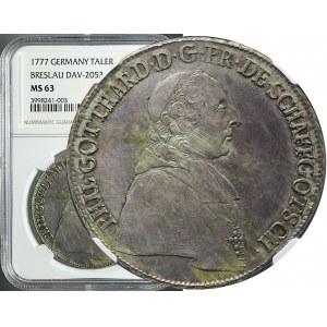 R-, Śląsk, Księstwo Nyskie Biskupów Wrocławskich, Filip Gotthard Schaffgotsch, Talar 1777, Nysa, piękny