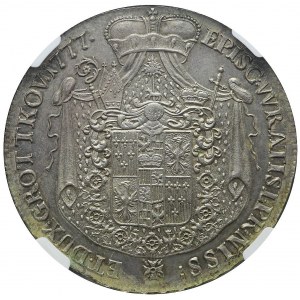 R-, Śląsk, Księstwo Nyskie Biskupów Wrocławskich, Filip Gotthard Schaffgotsch, Talar 1777, Nysa, piękny