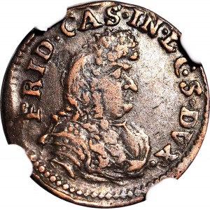 RRR-, Fryderyk K. Kettler Szeląg 1696, Mitawa, R5