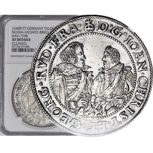 Śląsk, Jan Krystian i Jerzy Rudolf, Talar 1609, Złoty Stok, PIĘKNY