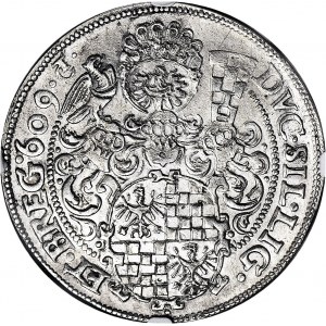 Śląsk, Jan Krystian i Jerzy Rudolf, Talar 1609, Złoty Stok, PIĘKNY