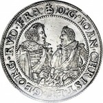 Śląsk, Jan Krystian i Jerzy Rudolf, Talar 1609, Złoty Stok, PIĘKNY