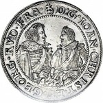 Śląsk, Jan Krystian i Jerzy Rudolf, Talar 1609, Złoty Stok, PIĘKNY