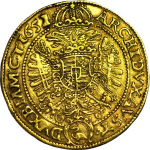 RRR-, Śląsk, Ferdynand III, Dukat 1651/2, Wrocław, AVST, R6