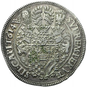 RR-, Śląsk, Księstwo Ziębicko-Oleśnickie, Karol II, Talar 1614, Oleśnica, R5